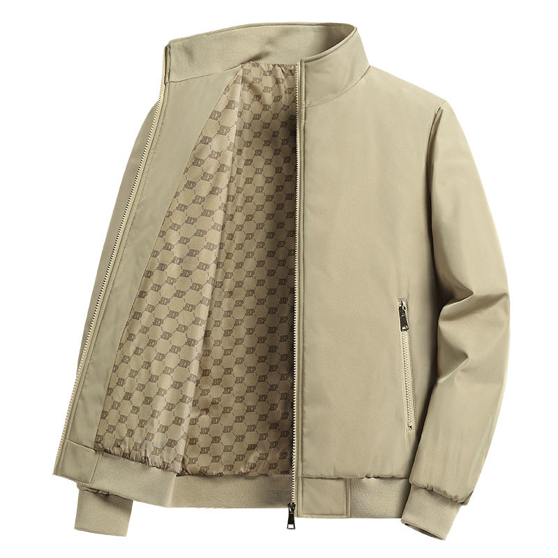 Jacket Men's Autumn New Oversized Loose Coat Casual All-match Solid Color Business