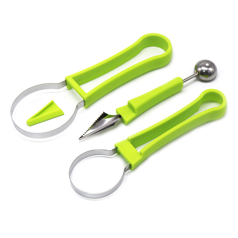 3-in-1 Stainless Steel Fruit Ball Spoon – Multi-Purpose Kitchen Digging Tool