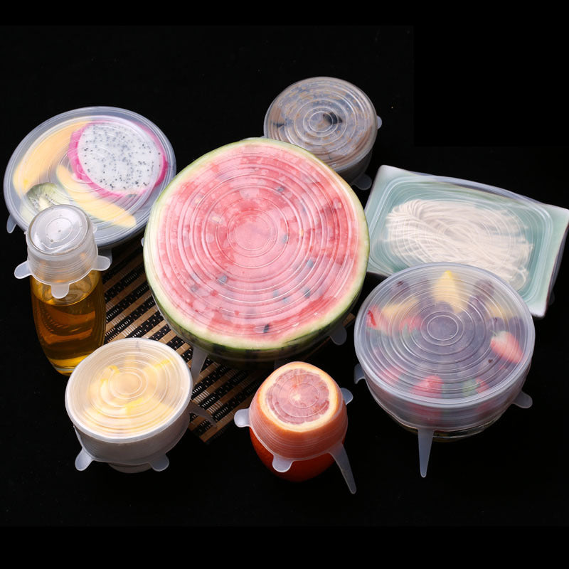 Silicone Stretch Lids 6Pcs Food Grade Microwave Safe Covers