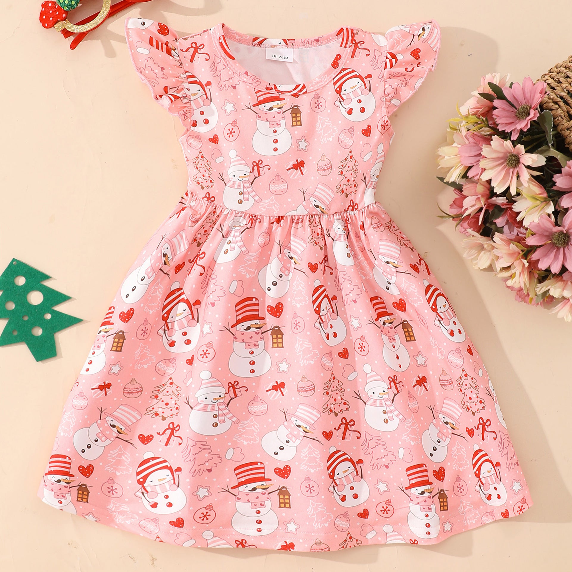 Girls' Summer Fashion Personalized Printing Dress