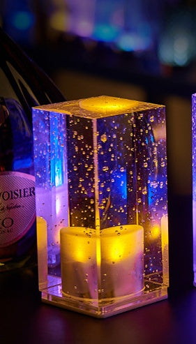 Bar Table Lamp LED Rechargeable Bar Table Lamp Night Light Clear Bar Table Lamp