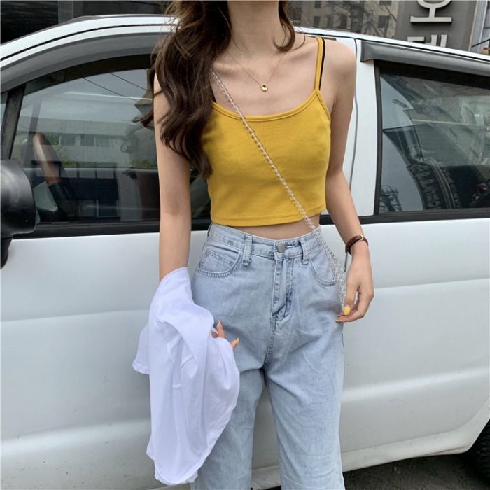 Slim-fit Camisole Vest Women's Outer Wear Short Top