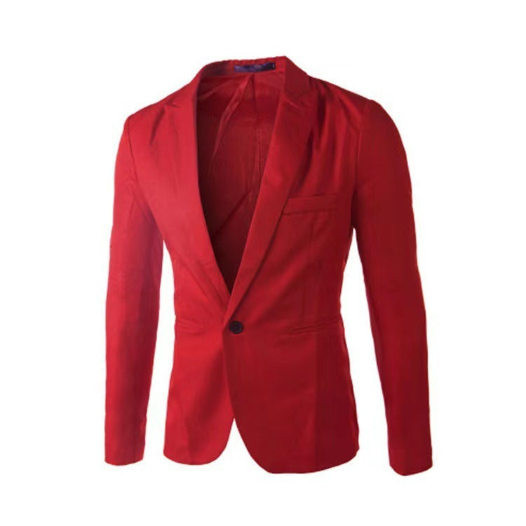 Fashion Men's Casual Single-breasted Small Suit