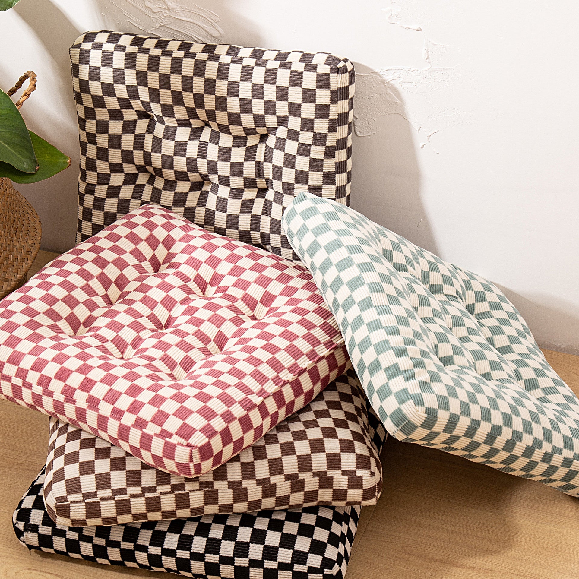 Autumn And Winter Corduroy High Elastic Pearl Cotton Seat Cushion