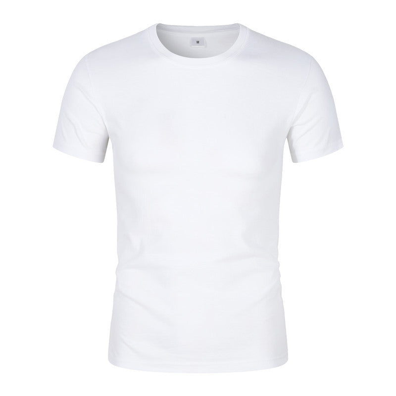 Men's CVC Cotton Short-sleeved Round Neck T-shirt