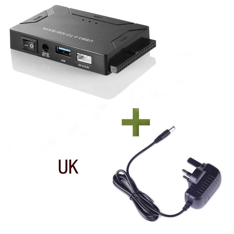 3-in-1 USB 3.0 to SATA/IDE Adapter – 2.5″/3.5″ Hard Drive & 5.25″ Optical with Power