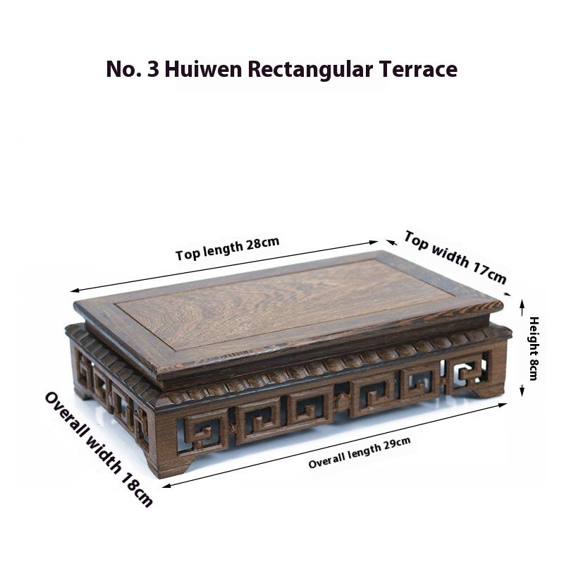The Base Of The Wooden Carved Buddha Statue Is Set Up