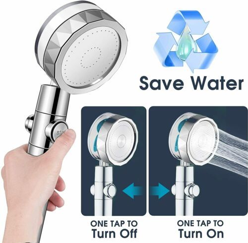 Modern Minimalist Compact Supercharged Shower Nozzle – Small Waist Fan Design
