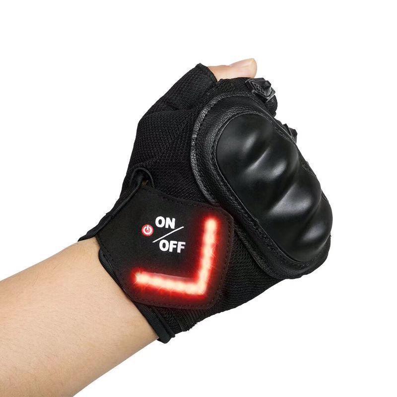 Turn Auto Sensing Sport Riding Gloves – LED Signal, Tactical Protection & Smart Visibility