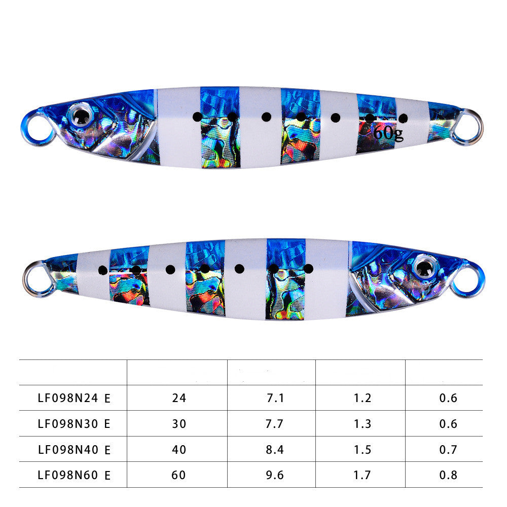 Luminous Iron Plate Lead Fish Long-range Metal Bionic Lure Bait Bionic Bait