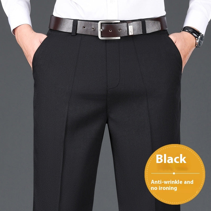 Men’s Casual Business Pants – Loose Straight Trousers for Office & Daily Wear