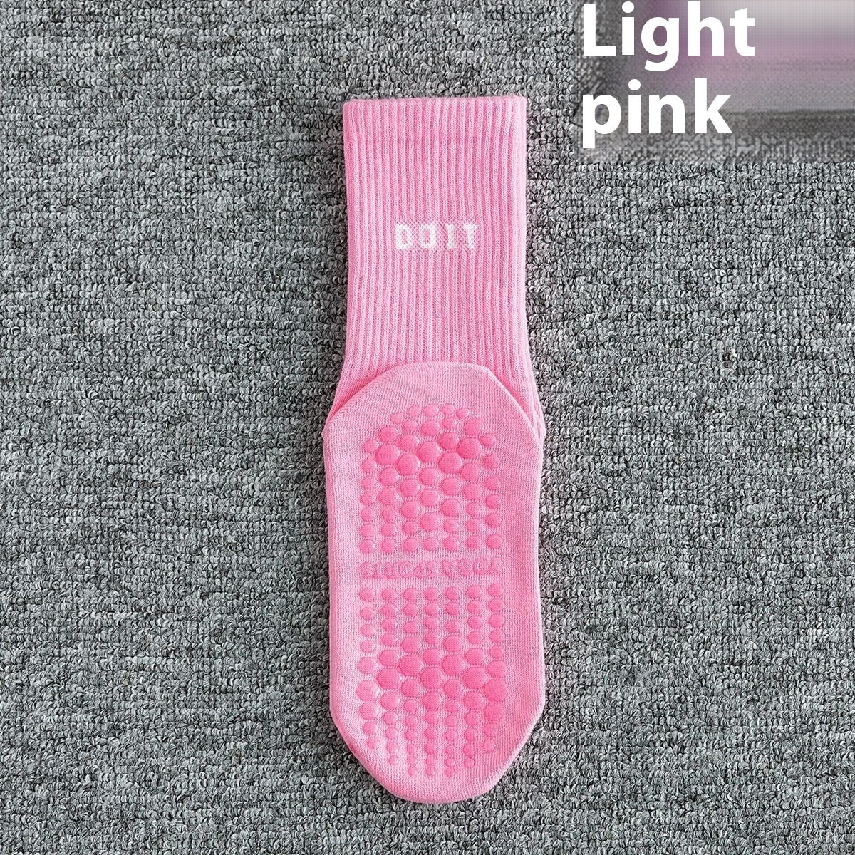 Women’s Mid-Calf Yoga Socks Trendy Letter Non-Slip Breathable