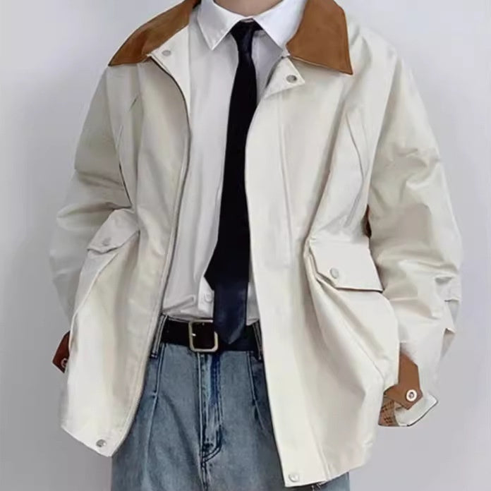 Loose Men's And Women's Large Workwear With Pocket Jacket