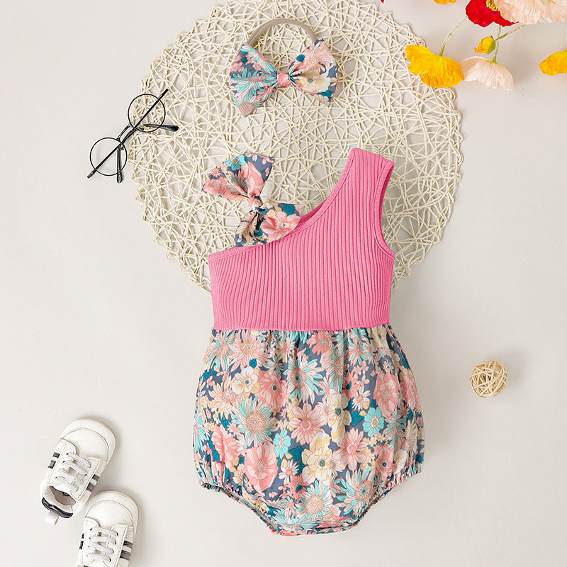 Crawling Suit Jumpsuit Romper Baby Baby Bowknot