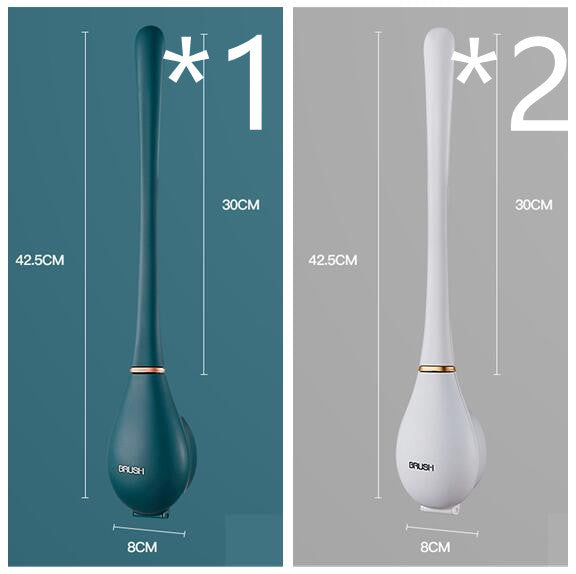 Wall-Mounted Silicone Toilet Brush – Long-Handled Household Cleaner