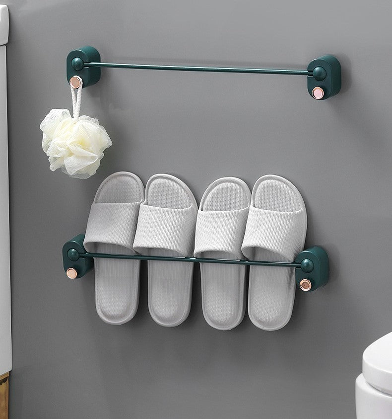 Perforation-Free Bathroom Towel Rack – No-Drill Adhesive Wall Mount