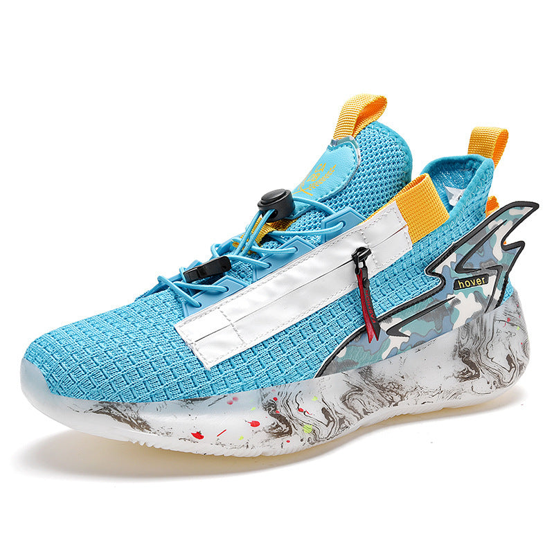 Popcorn Running Shoes Men's Casual Flying Knit Sneakers