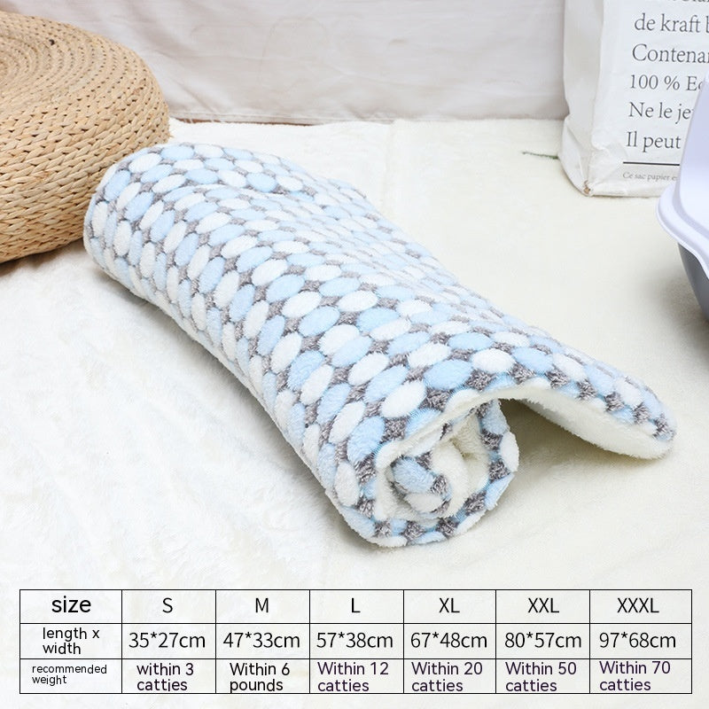 Soft Flannel Winter Cat Bed Mat For Cozy Kennel All Season