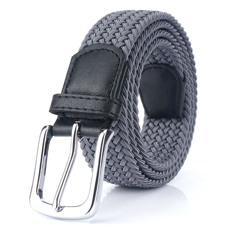 Silk Elastic Woven Canvas Belt – Unisex Adjustable Men’s & Women’s Waistband