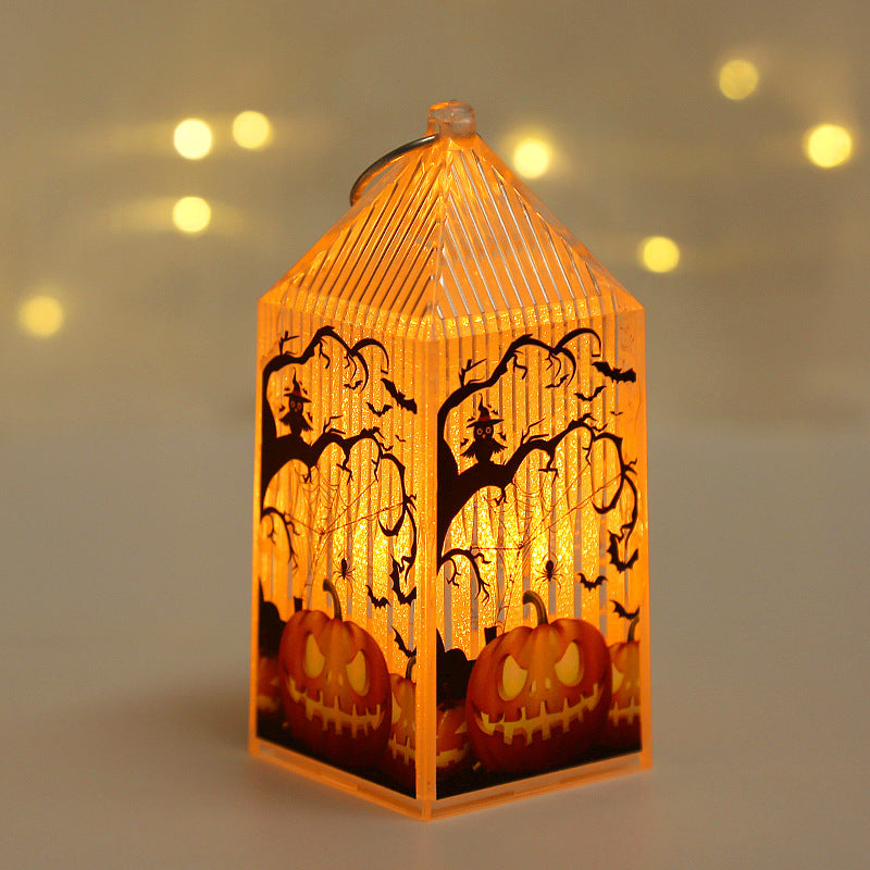 Halloween Pumpkin Night Lamp – Portable Kids’ Lantern Cage Decoration for Desktop and Party Props