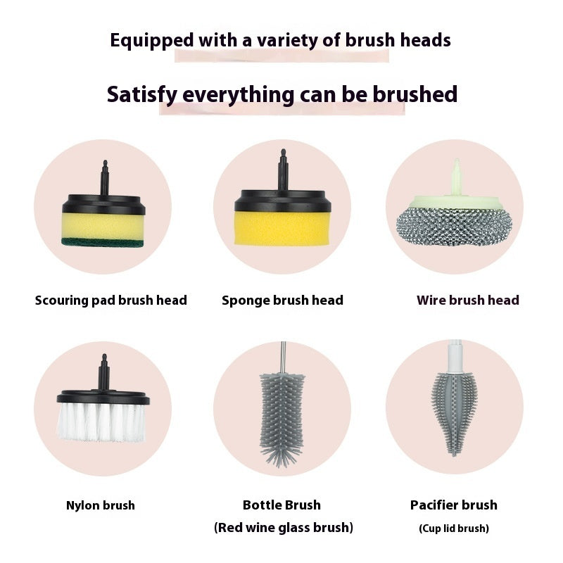 Multifunctional Electric Cleaning Brush – Household Brush Head Accessories