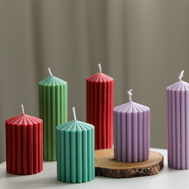 Striped Road Simple Decorative Candle Mould