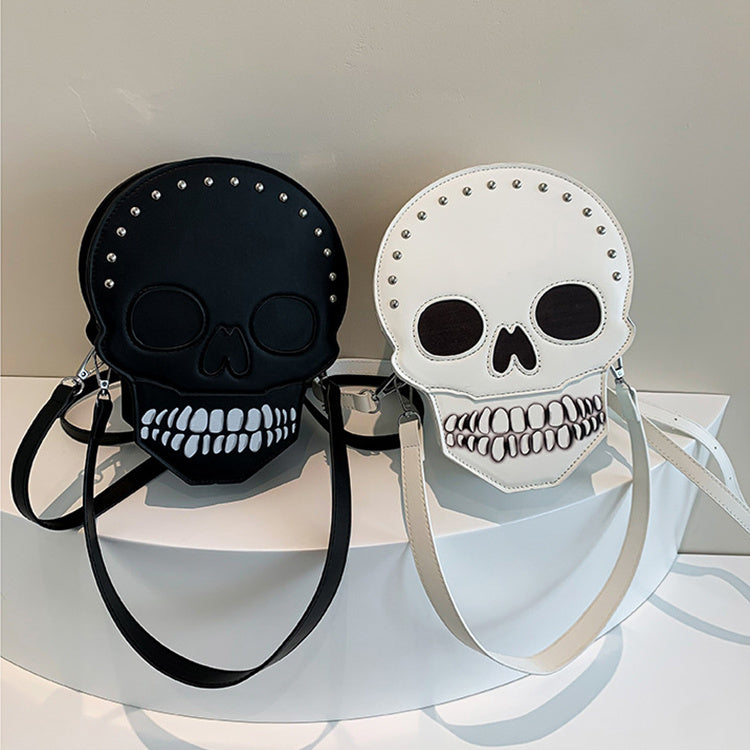 Halloween Skull Crossbody Bag – Cute and Creative Shoulder Messenger Purse for Women and Girls