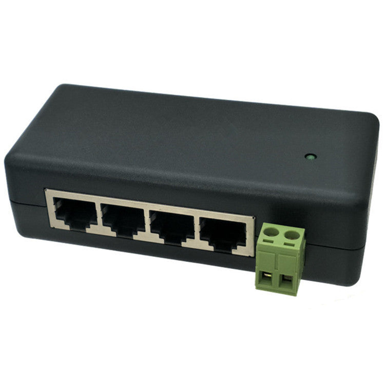 4-Port Centralized TV PoE Box – 4Ch DC Syringe Hub for CCTV & Surveillance Systems