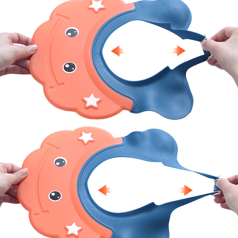 SplashGuard Adjustable Baby Shampoo Cap – Soft Bath Visor for Tear-Free Washing