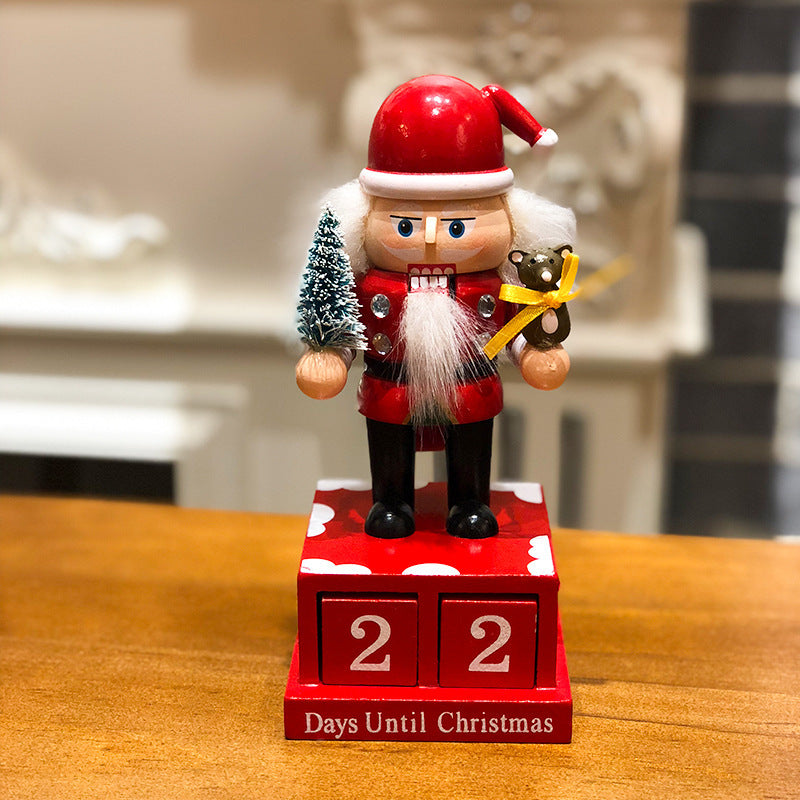 Christmas Creative Wooden Walnut Countdown Calendar