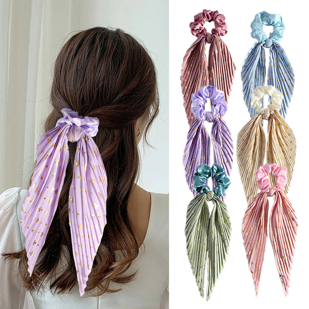 Silk Floral Head Rope Elastic Hair Band For Women Gift