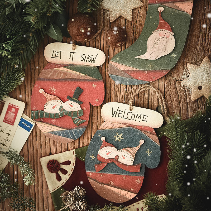 Wall Decoration Christmas Wooden Ornaments
