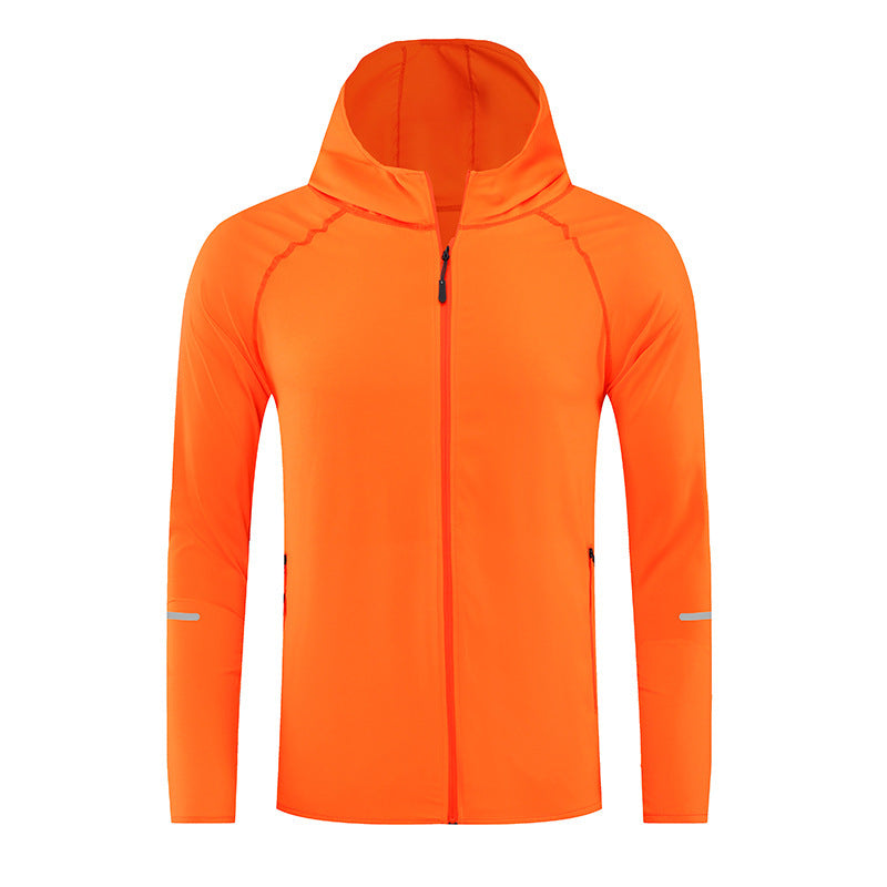 Summer Couple Running Jacket Sports Hooded Sun Protection Clothing Quick-drying