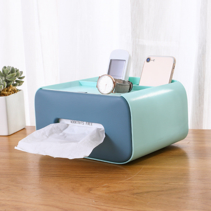 Remote Control & Desk Organizer Box with Paper Drawer