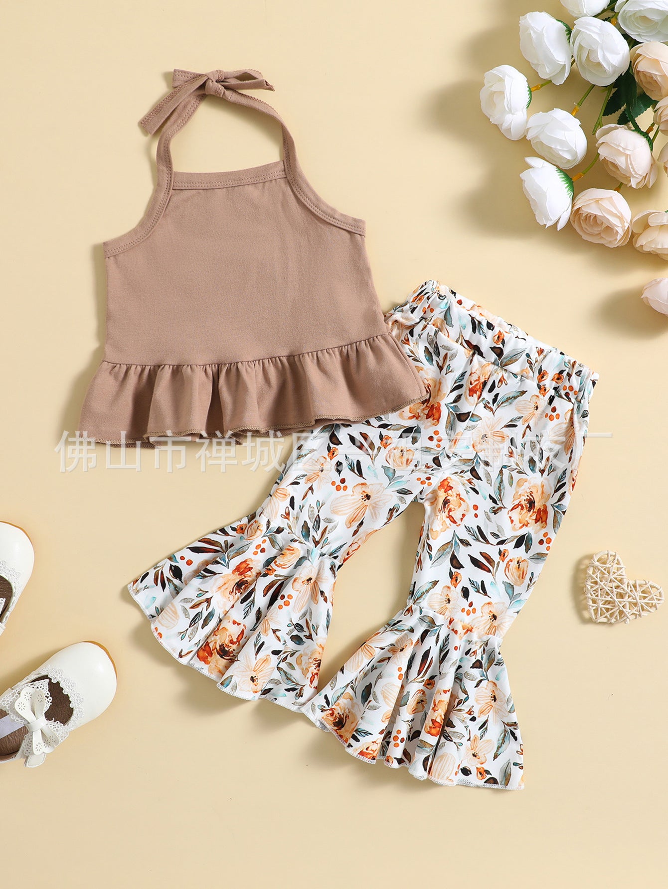 Fashion Personalized Printed Trousers Girls' Suit