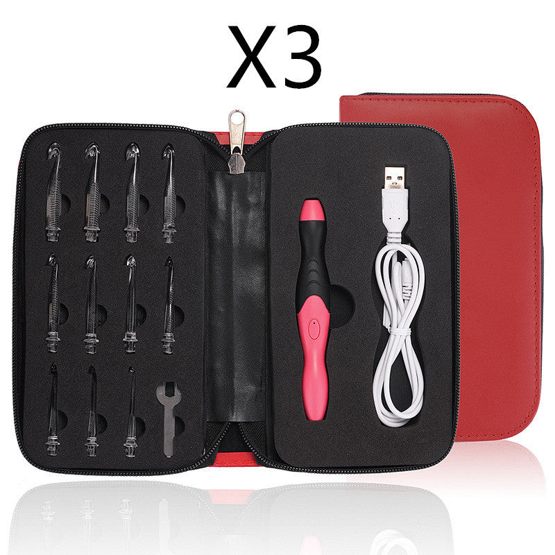 Rechargeable Light Crochet Hook with Interchangeable Head – Knitting and Crochet Tool Set