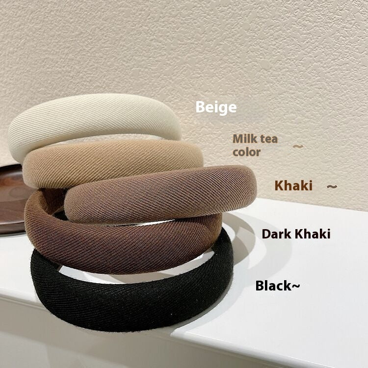 Simple Hair Accessories High Cranium Sponge Cloth Headband