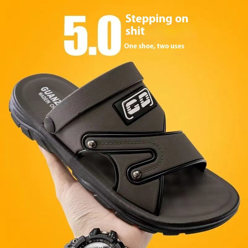 Mens Platform Sandals Non Slip Plastic Upper PVC Sole