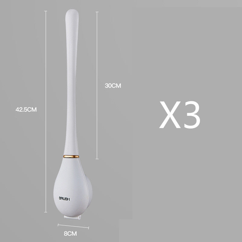 Wall-Mounted Silicone Toilet Brush – Long-Handled Household Cleaner