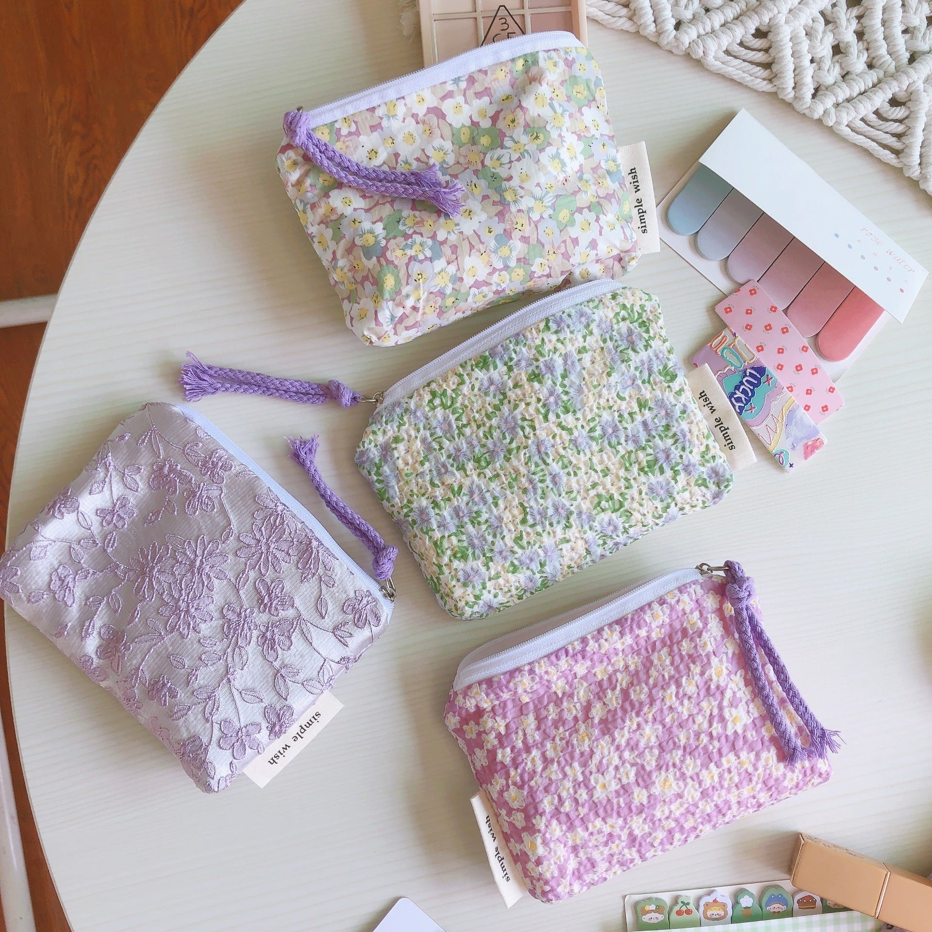 Home Fashion Simple Cotton Headphone Lipstick Storage Bag
