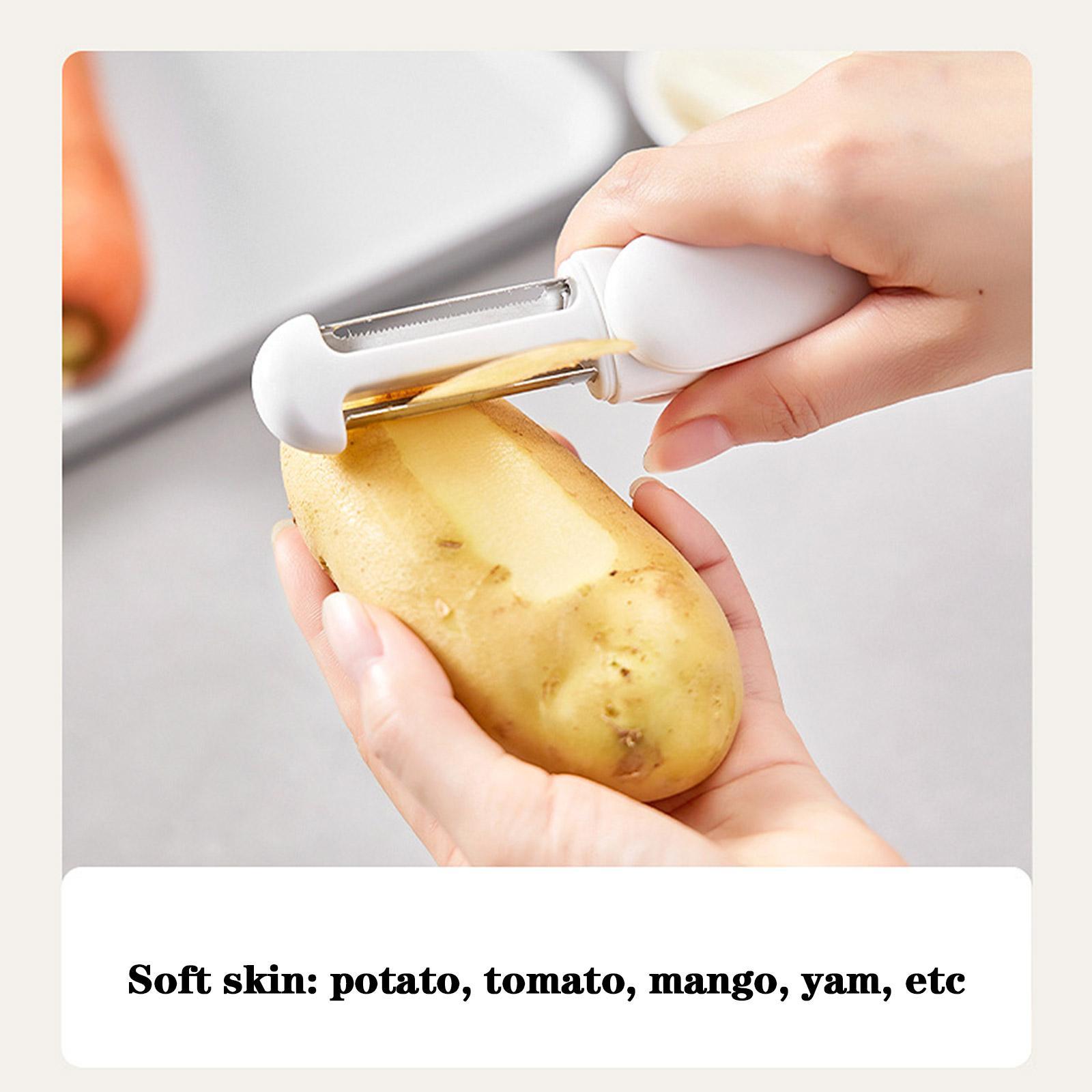 3-in-1 Rotary Paring Knife – Stainless Steel Peeler, Grater & Shredder in One