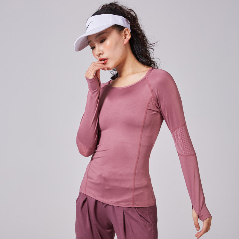 Women’s Slim Fit Yoga Top – Long Sleeve Quick-Dry Running & Fitness Shirt