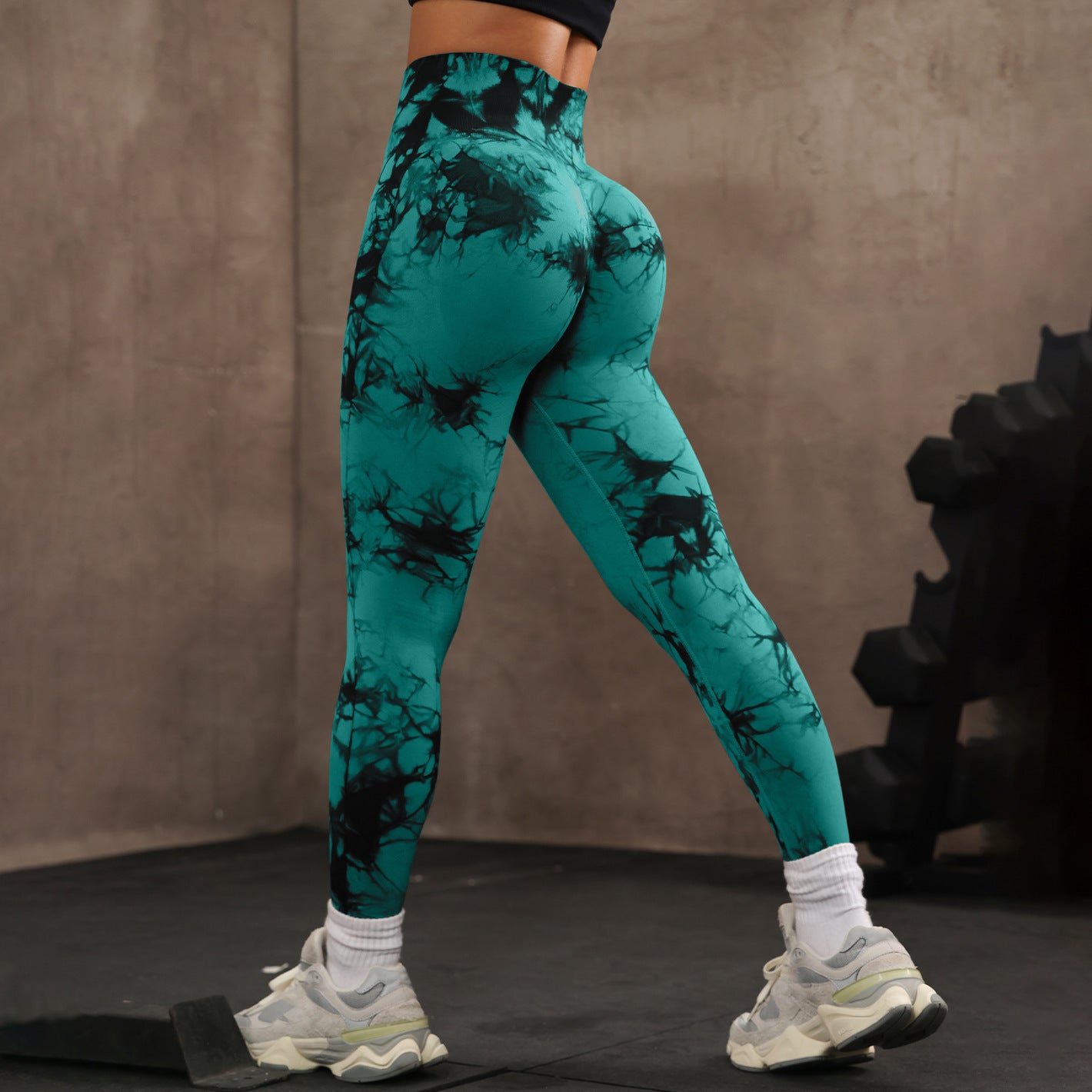 Tie-Dye High-Waist Yoga Pants – Breathable Compression Workout Leggings