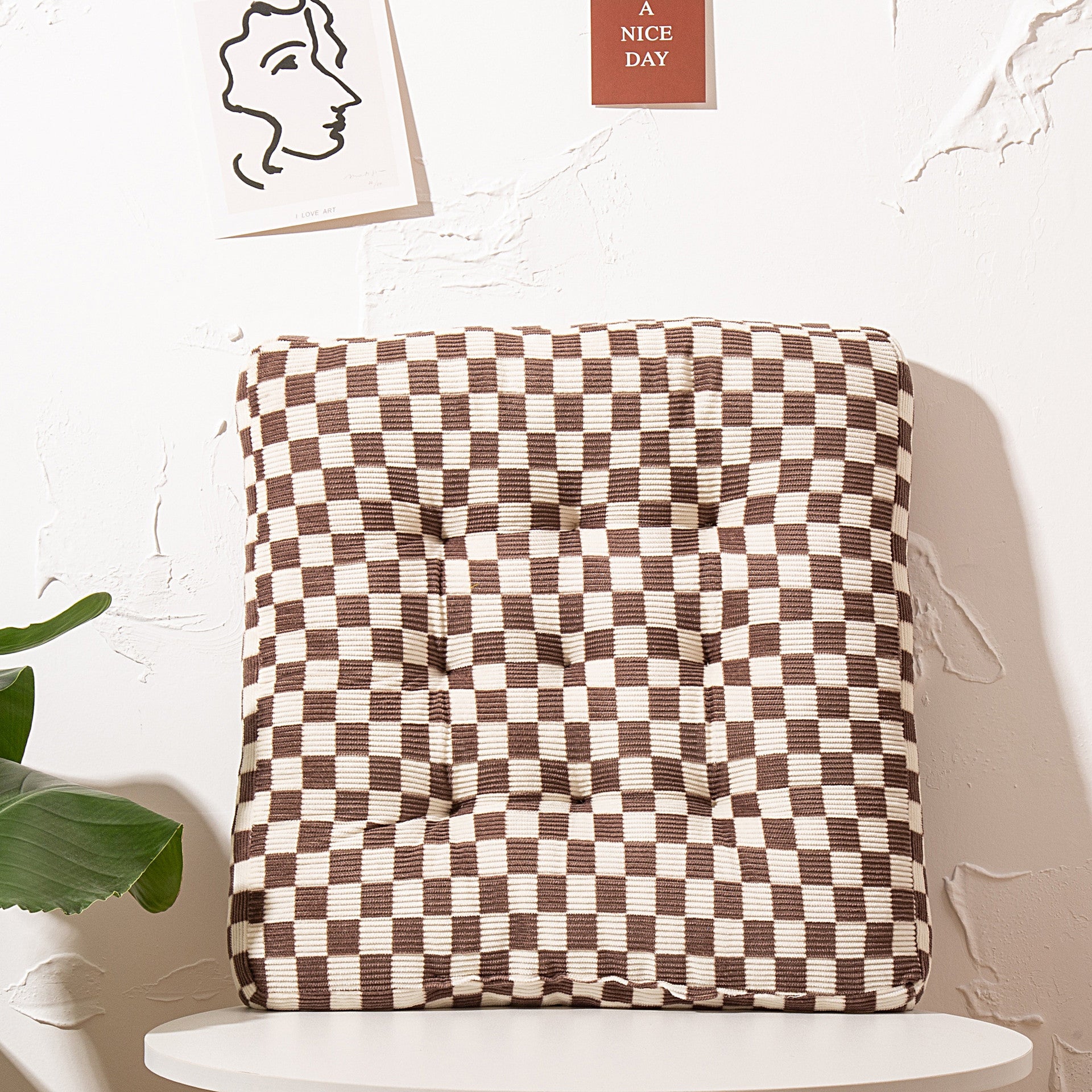 Autumn And Winter Corduroy High Elastic Pearl Cotton Seat Cushion