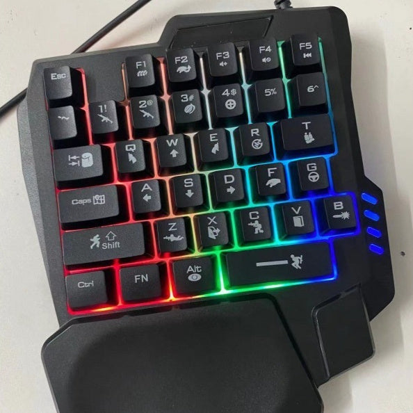Single-Handed Mechanical Keyboard & Mouse Combo – Gaming Set