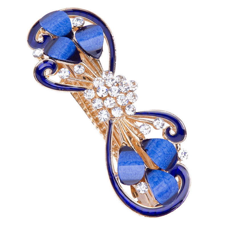 Vintage Plate Back Head Fringe Clip