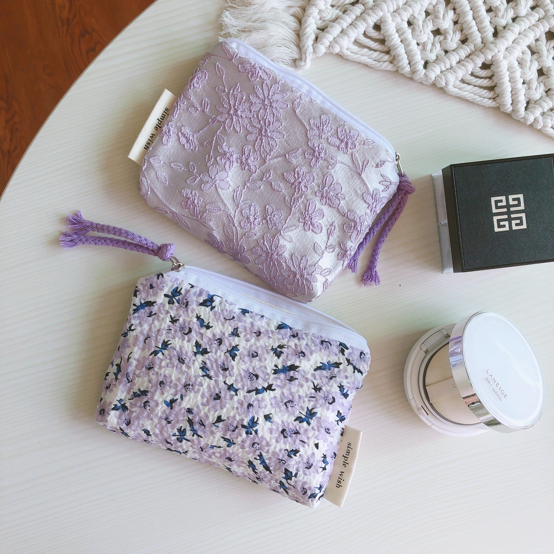 Home Fashion Simple Cotton Headphone Lipstick Storage Bag