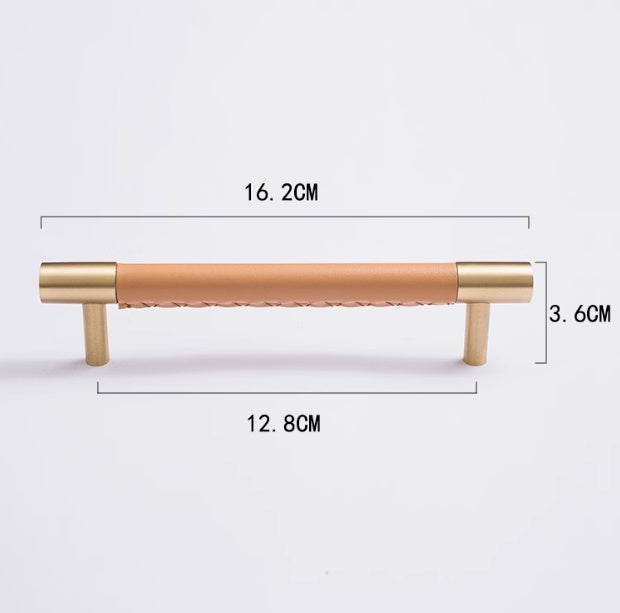 Brass Cowhide Furniture Cabinet Extended Door Handle