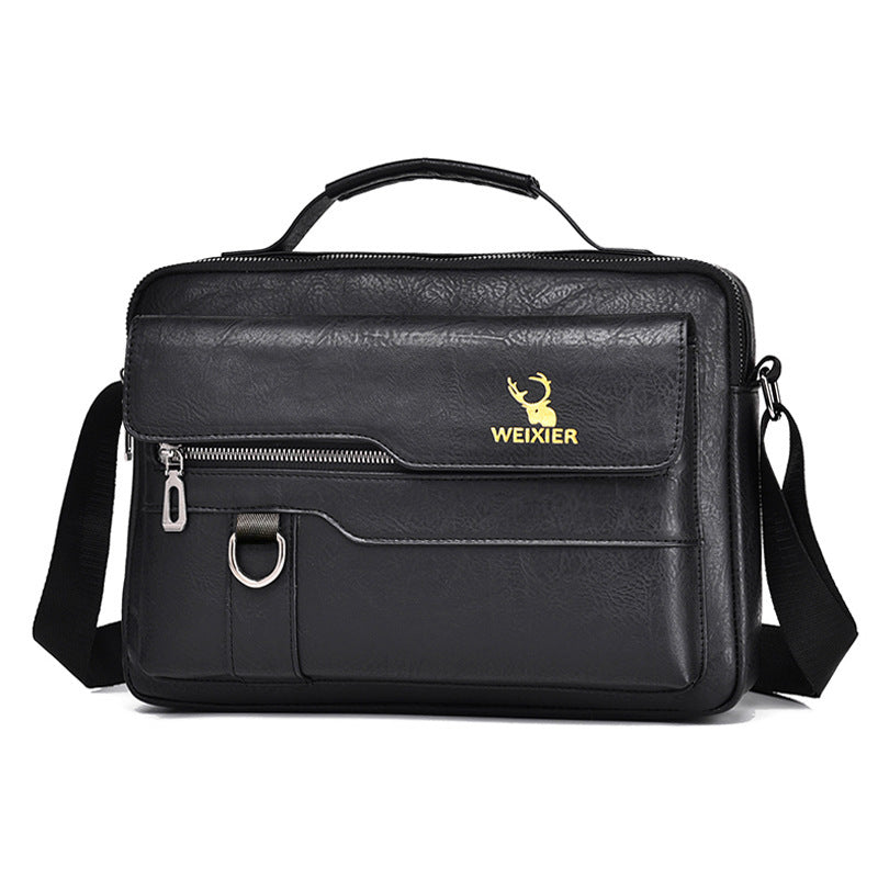 Mens Retro PU Leather Messenger Bag Crossbody Flap Backpack