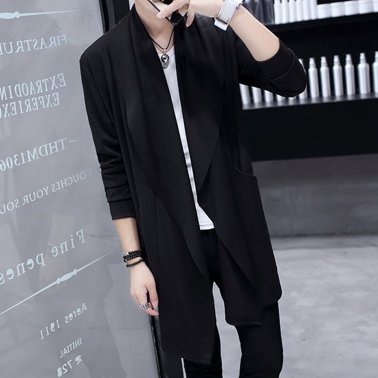 Slim Fit Student Handsome Cloak Men's Coat